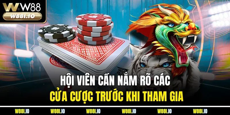 Hội viên cần nắm rõ các cửa cược trước khi tham gia